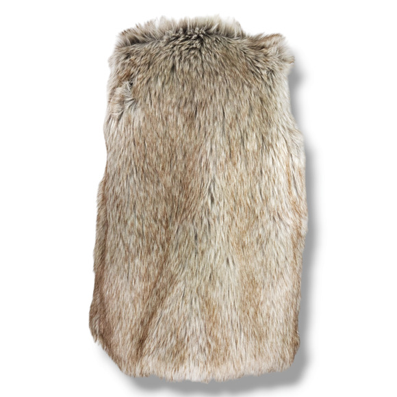 EUC Rachel Zoe Boho Ombre Faux Fur Vest Sz M Mob Wife Furry Y2K Rockstar Retro - Picture 3 of 6